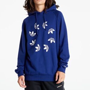 Adidas Originals Blue Trefoil Logo Hoodie Men’s Medium | Circle Logo Pullover Sw